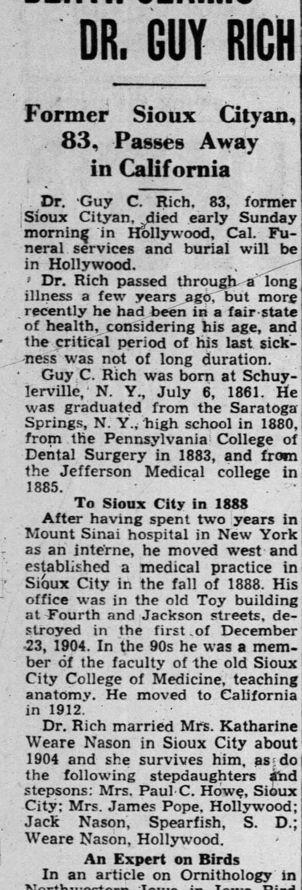 Obituary for Guy C. GUY RICH (Aged 83)